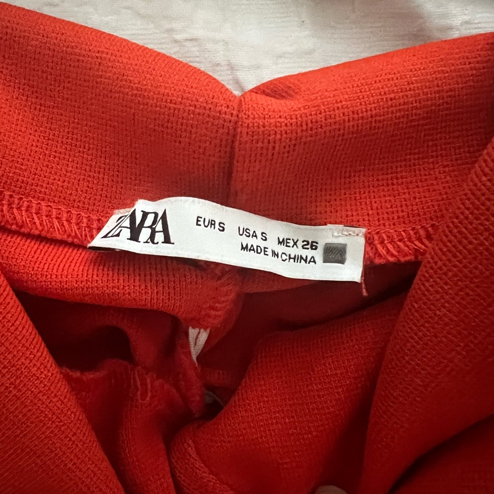 Zara Red Ruched Bodysuit - Picture 3 of 4